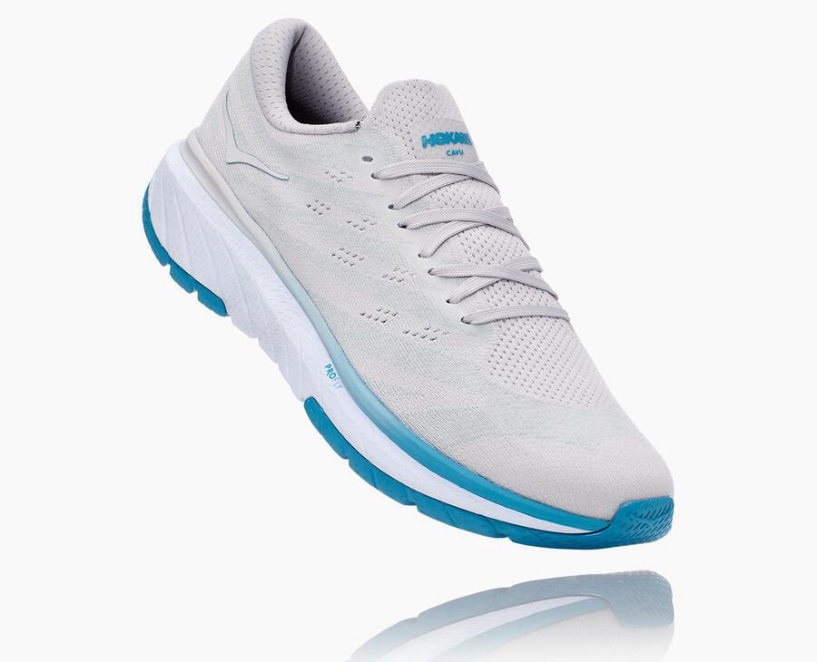 Hoka One One Hardloopschoenen Heren - Cavu 3 - Wit/Blauw - UL7431902